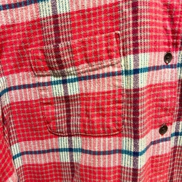 Woolrich Women's Red Casual Plaid Button-Up Long Sleeve Shirt 100% Cotton XXL - Picture 3 of 10